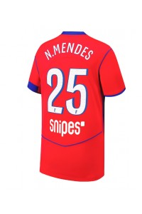 Paris Saint-Germain Nuno Mendes #25 Fotballdrakt Tredje Klær 2025-26 Korte ermer